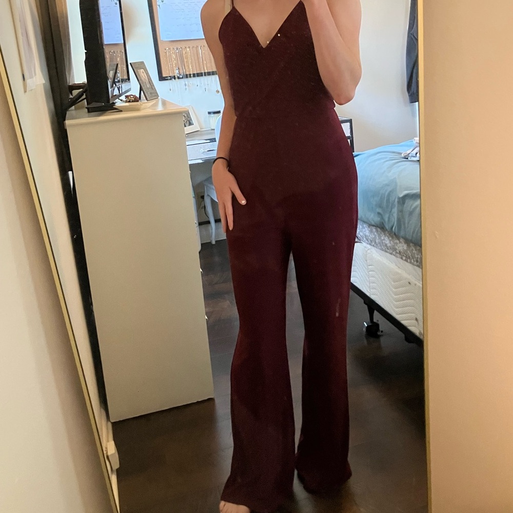 Charlotte Russe Deep Red Jumpsuit